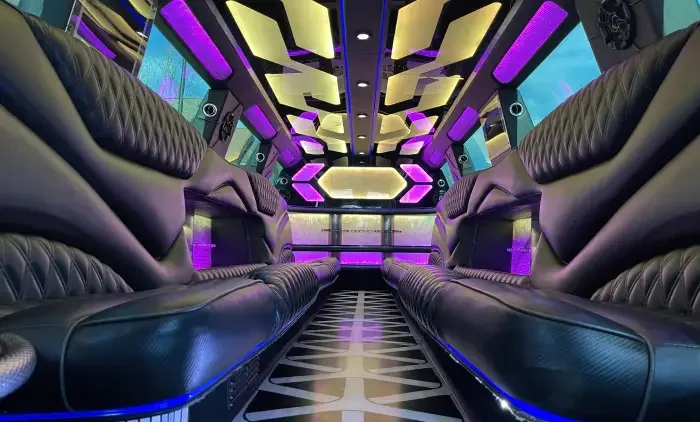 Stretch limousine lounge seating