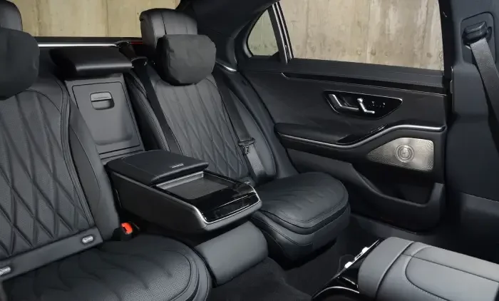 Executive sedan rear seating