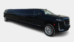 Black stretch limousine