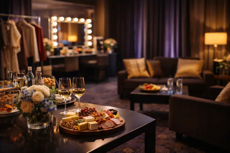 Hospitality lounge with catering