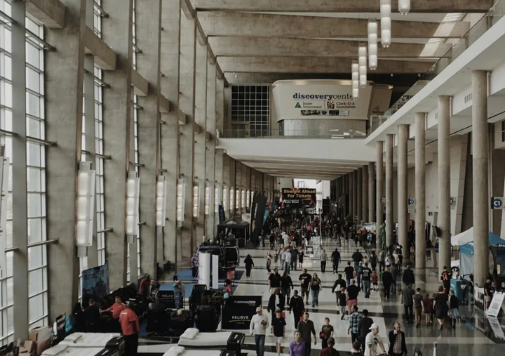 Main concourse of the Georgia World Congress Center during a show