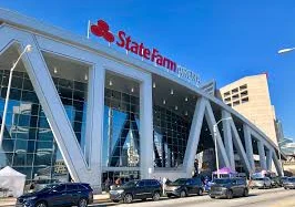 State Farm Arena entrance on a game day